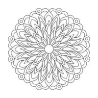 bellissimo adulto colorazione libro mandala design vettore file