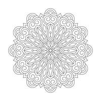 adulto tranquillo spirali colorazione libro mandala design vettore file