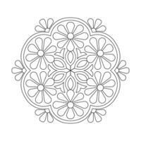 interessante adulto colorazione libro mandala design vettore file