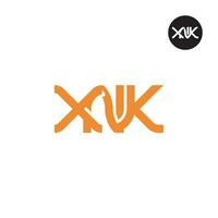 lettera xnk monogramma logo design vettore