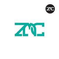 lettera zmc monogramma logo design vettore