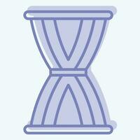 icona clessidra. relazionato per le tende simbolo. Due tono stile. semplice design modificabile. semplice illustrazione vettore