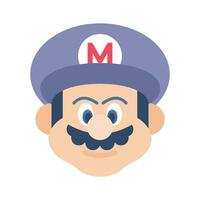 un' maneggevole design di super Mario avatar vettore disegno, isolato su bianca sfondo