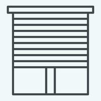 icona orizzontale persiane. relazionato per le tende simbolo. linea stile. semplice design modificabile. semplice illustrazione vettore