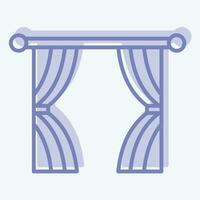 icona italiano. relazionato per le tende simbolo. Due tono stile. semplice design modificabile. semplice illustrazione vettore