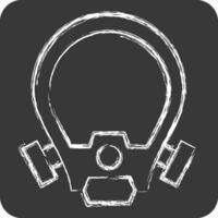 icona ossigeno maschera. relazionato per pompiere simbolo. gesso stile. semplice design modificabile. semplice illustrazione vettore