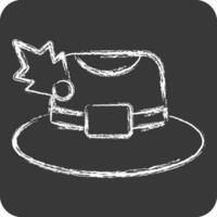 icona Panama. relazionato per cappello simbolo. gesso stile. semplice design modificabile. semplice illustrazione vettore