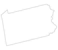 Pennsylvania stato carta geografica. carta geografica di il noi stato di Pennsylvania. vettore