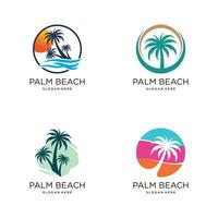 palma albero logo design vettore icona con moderno idea