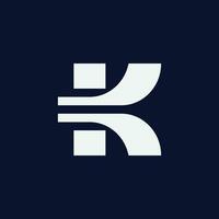 lettera K logo icona linea design modello elementi vettore