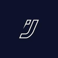 lettera j logo icona negativo spazio design modello elementi vettore