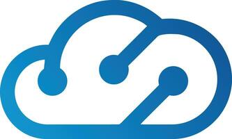 logo della tecnologia cloud vettore