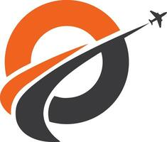 design del logo di viaggio vettore