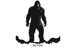 bigfoot silhouette vettore illustrazione.grande piede yeti logo icona design