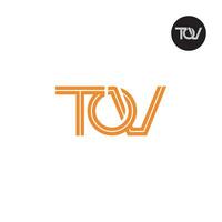 lettera tov monogramma logo design con Linee vettore