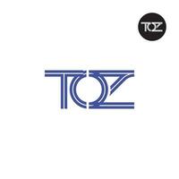 lettera toz monogramma logo design con Linee vettore