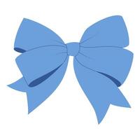 semplice mano disegnato nastro arco collezione. blu arco. bowknot per decorazione. vettore