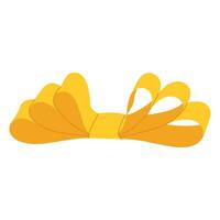 semplice mano disegnato nastro arco collezione. giallo arco. bowknot per decorazione, grande impostato di cravatta a farfalla. vettore