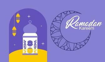 islamico Ramadan kareem celebrazione. islamico saluto carta modello con Ramadan per sfondo design vettore