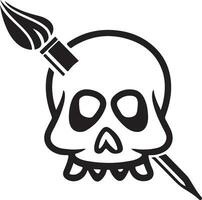disegno del logo del cranio vettore