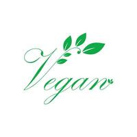 vegano logo vettore modello simbolo design