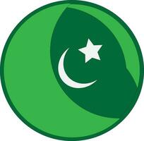 Pakistan bandiera il giro angolo carta icona vettore