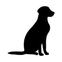 cane silhouette illustrazione su isolato sfondo vettore