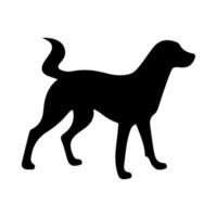 cane silhouette illustrazione su isolato sfondo vettore