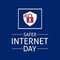 più sicuro Internet giorno .cyber sicurezza concetto vettore design modello .