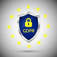 Unione Europea generale dati protezione regolamento. Unione Europea GDPR vettore illustrazione