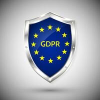 Unione Europea generale dati protezione regolamento. Unione Europea GDPR vettore illustrazione