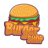 vettore hamburger portafortuna logo modello
