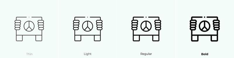 pace icona. sottile, luce, regolare e grassetto stile design isolato su bianca sfondo vettore