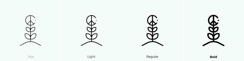pace icona. sottile, luce, regolare e grassetto stile design isolato su bianca sfondo vettore