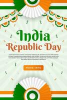 pendenza India repubblica giorno verticale bandiera illustrazione vettore