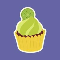 carino Cupcake disegni decorazione frutta vettore