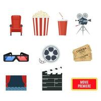 cinema impostato di design elementi vettore