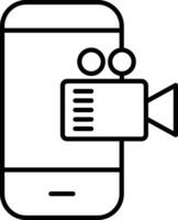 video mobile schema vettore illustrazione icona