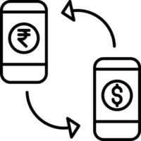 finanza App schema vettore illustrazione icona