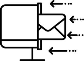 ricevere posta schema vettore illustrazione icona