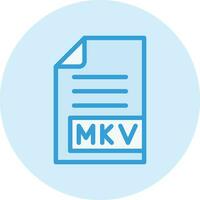 illustrazione del design dell'icona di vettore mkv