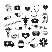 collezione di magro Linee icone - può essere Usato per qualunque medico e assistenza sanitaria temi. vettore