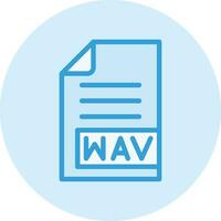 illustrazione del design dell'icona vettoriale wav