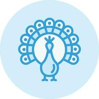 illustrazione del disegno dell'icona di vettore del pavone