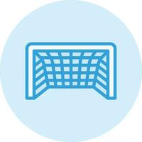 illustrazione del disegno dell'icona di vettore dell'obiettivo di calcio