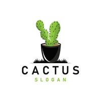 cactus logo vettore deserto verde pianta design elegante stile simbolo icona illustrazione