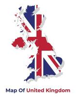 vettore carta geografica di Gran Bretagna con nazionale bandiera