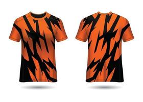 t-shirt design sportivo. maglia da corsa. vista anteriore e posteriore uniforme. vettore