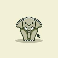 simpatico personaggio di elefante vettore