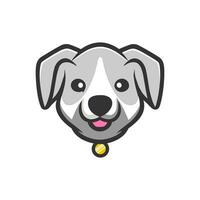 semplice cane testa logo vettore